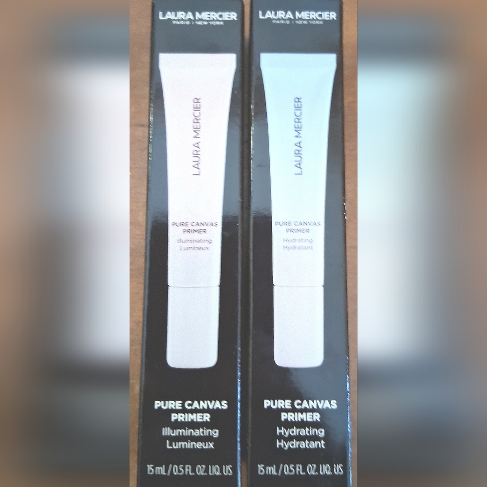 Laura Mercier Pure Canvas Primer - Illuminating & Hydrating 15ml each & $18 EACH